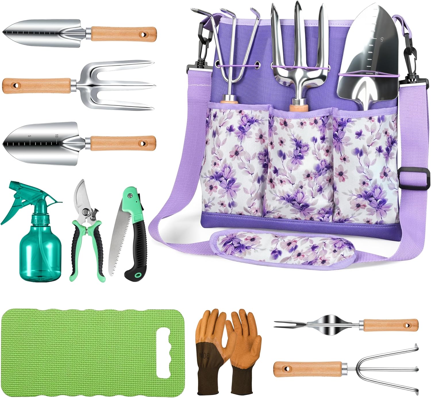 Gardening Tools For Women - 11-Piece Heavy Duty Garden Tool Set