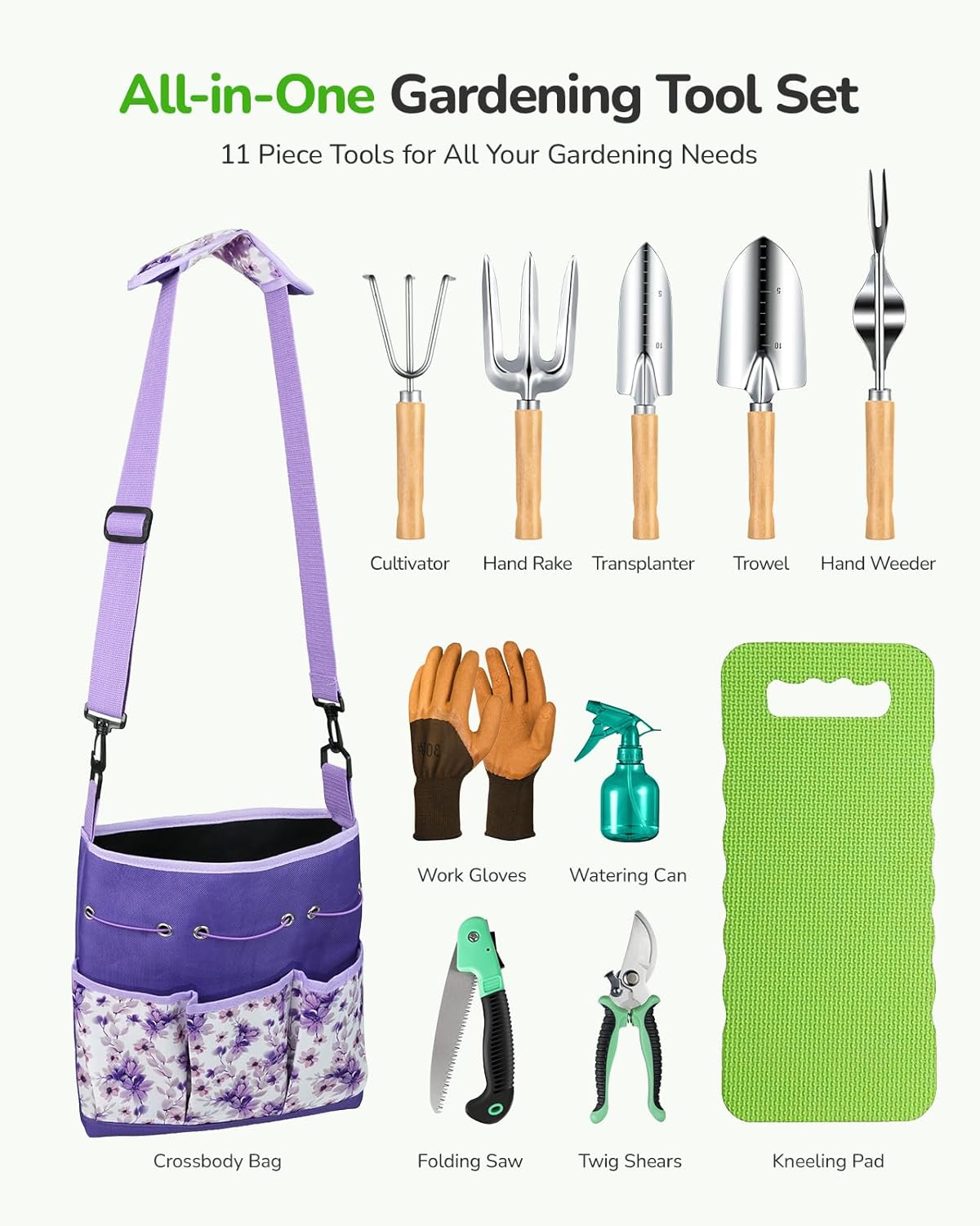 11-Piece Heavy Duty Garden Too – Gardening Tools For Women Bewertung und Preis