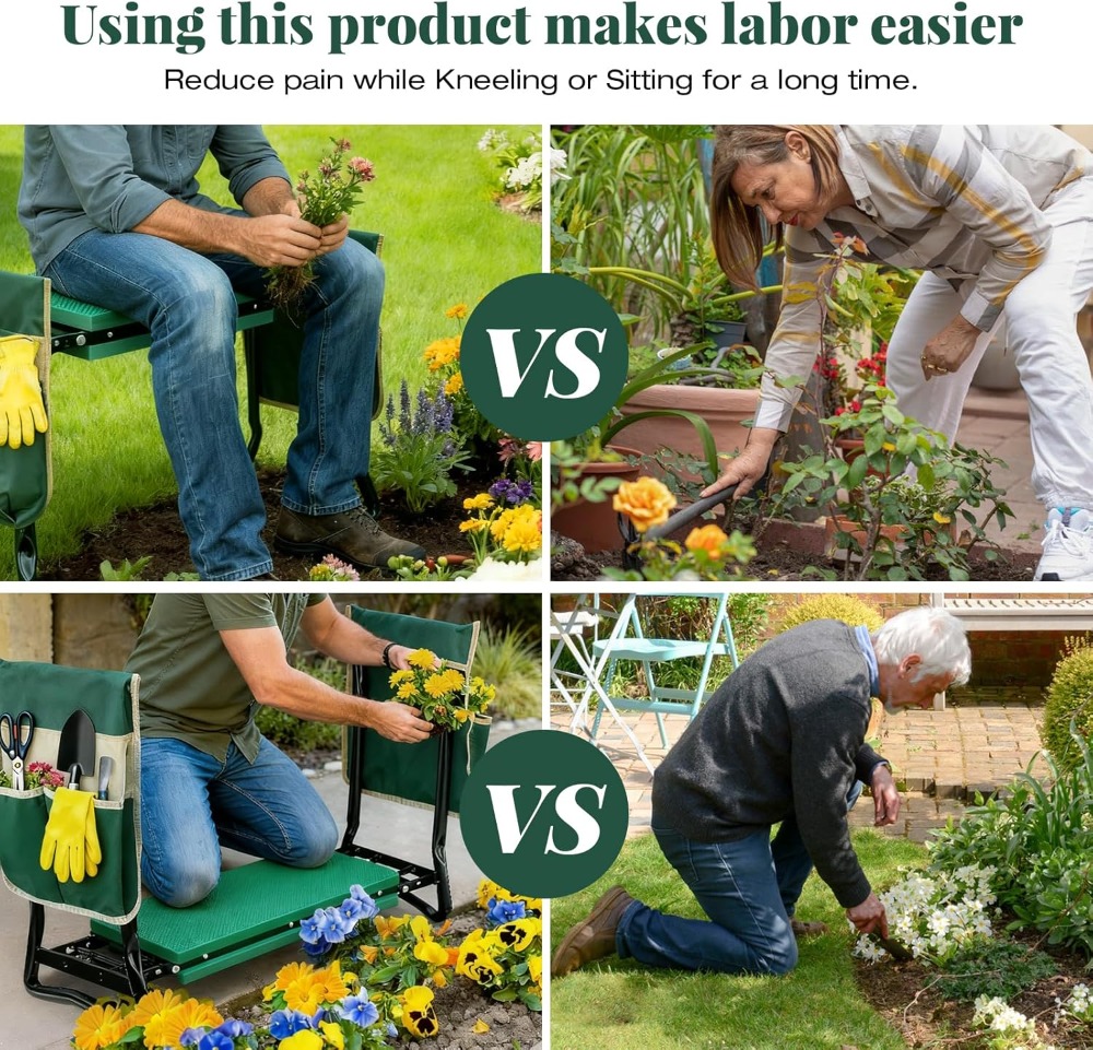 Garden Kneeler and Seat with T – Gardening Tools For Seniors Bewertung und Preis