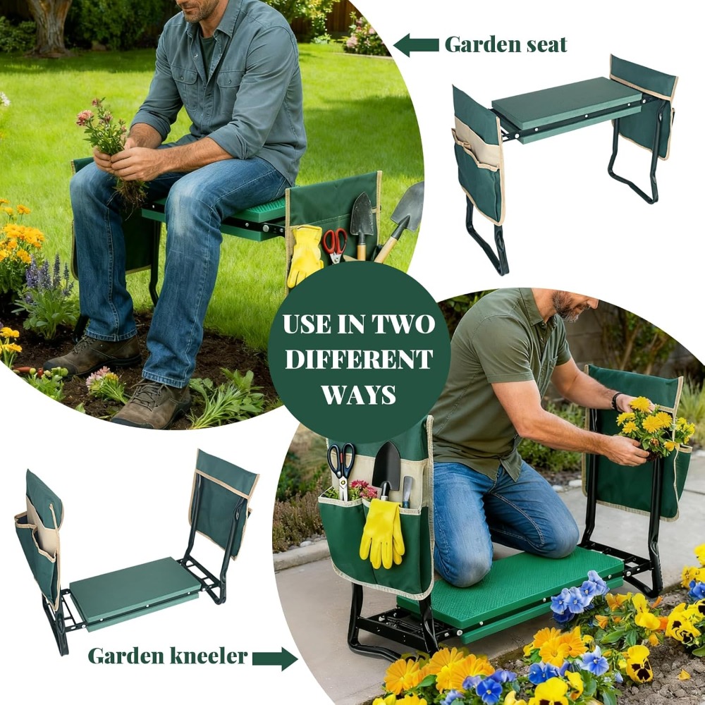 Garden Kneeler and Seat with T – Gardening Tools For Seniors Bewertung und Preis