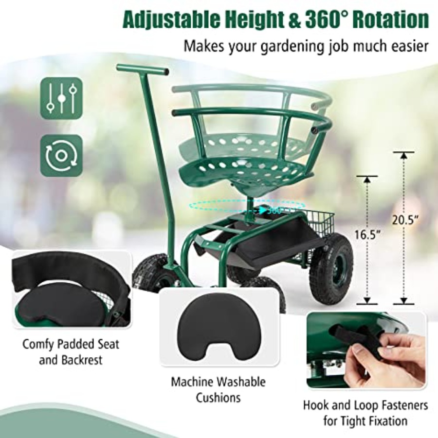 Outdoor gardening seat wagon w – Gardening Tools For Seniors Bewertung und Preis