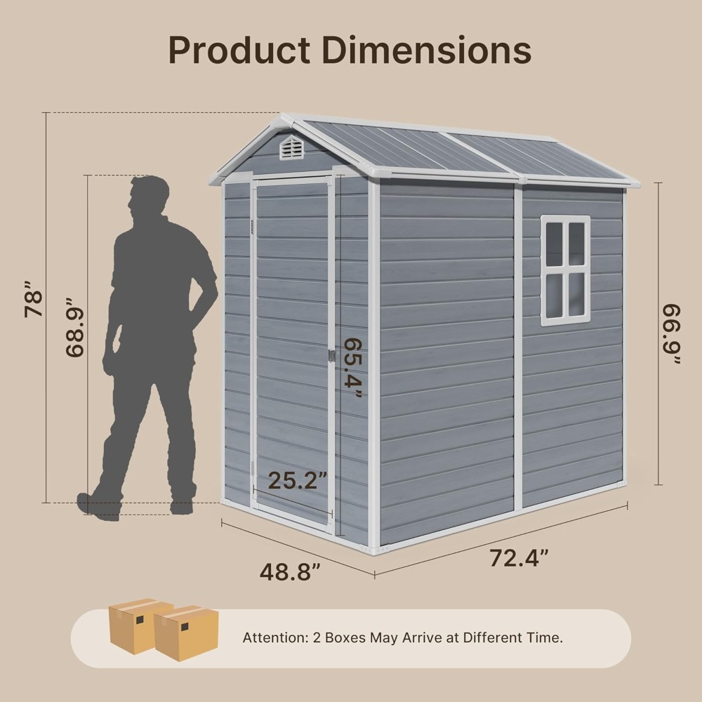 6x4 FT Outdoor Storage Shed wi – Gardening Tools Organiser Bewertung und Preis