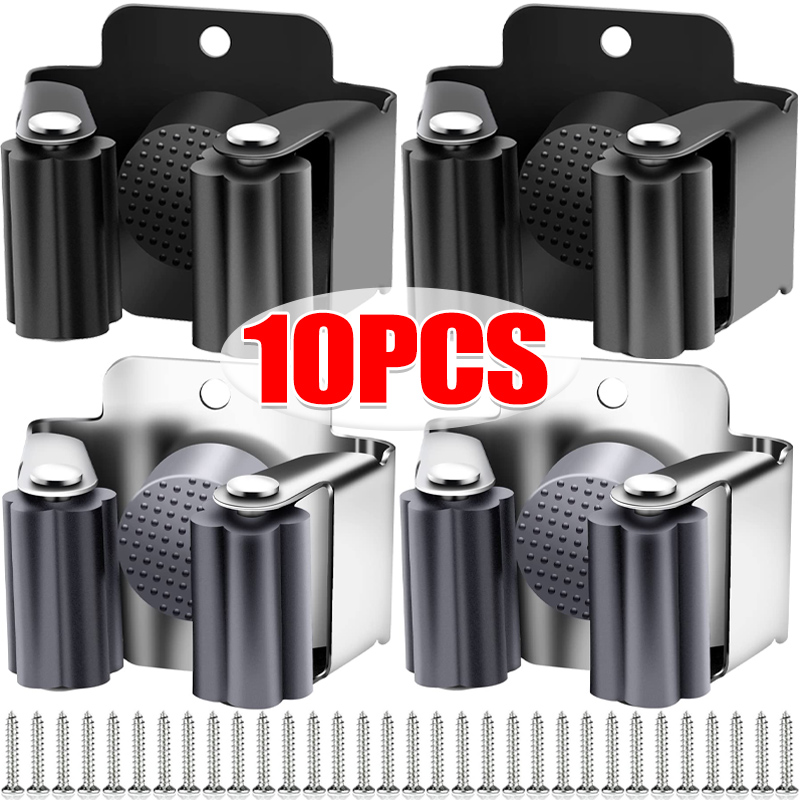 1-10Pcs Mop Broom Holder Wall  – Gardening Tools Organiser Bewertung und Preis