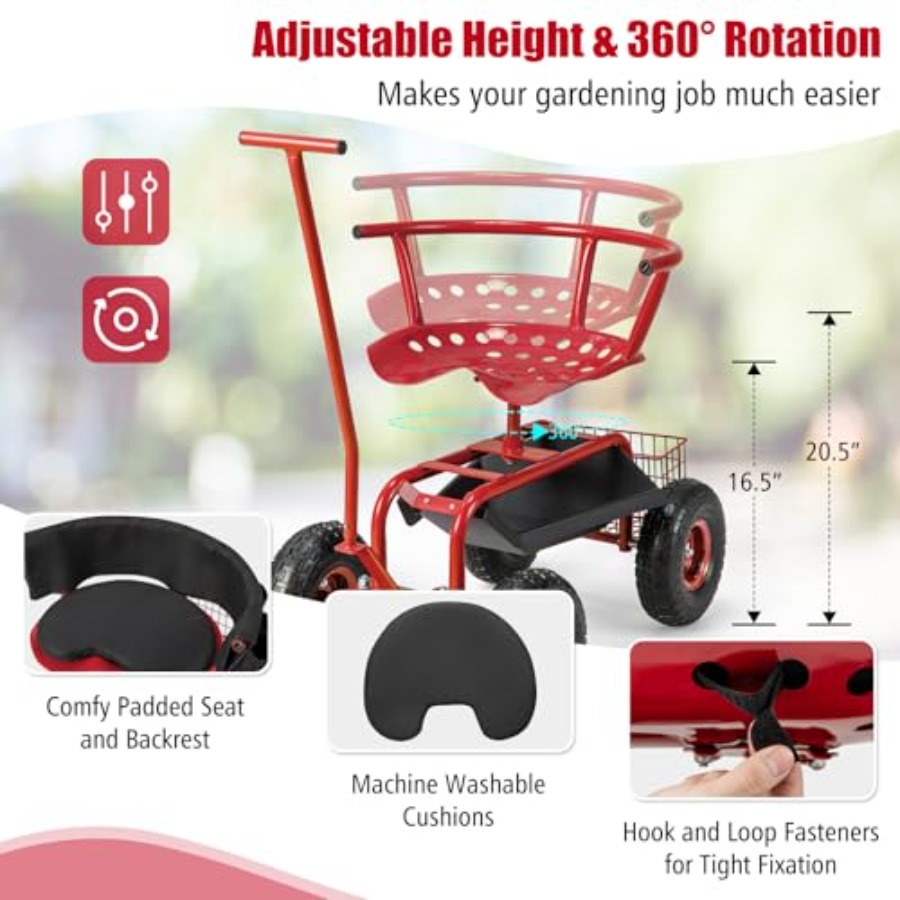 Outdoor gardening seat wagon w – Gardening Tools For Seniors Bewertung und Preis