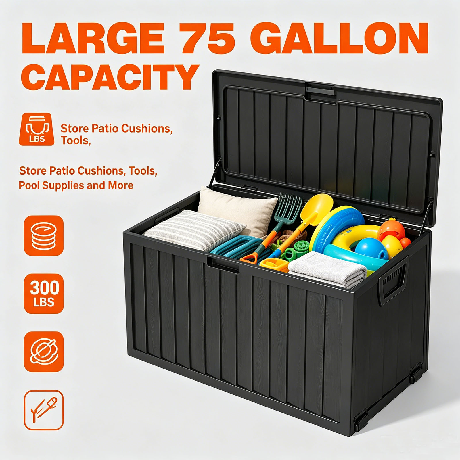 75 Gallon Outdoor Resin Deck S – Gardening Tools Organiser Bewertung und Preis
